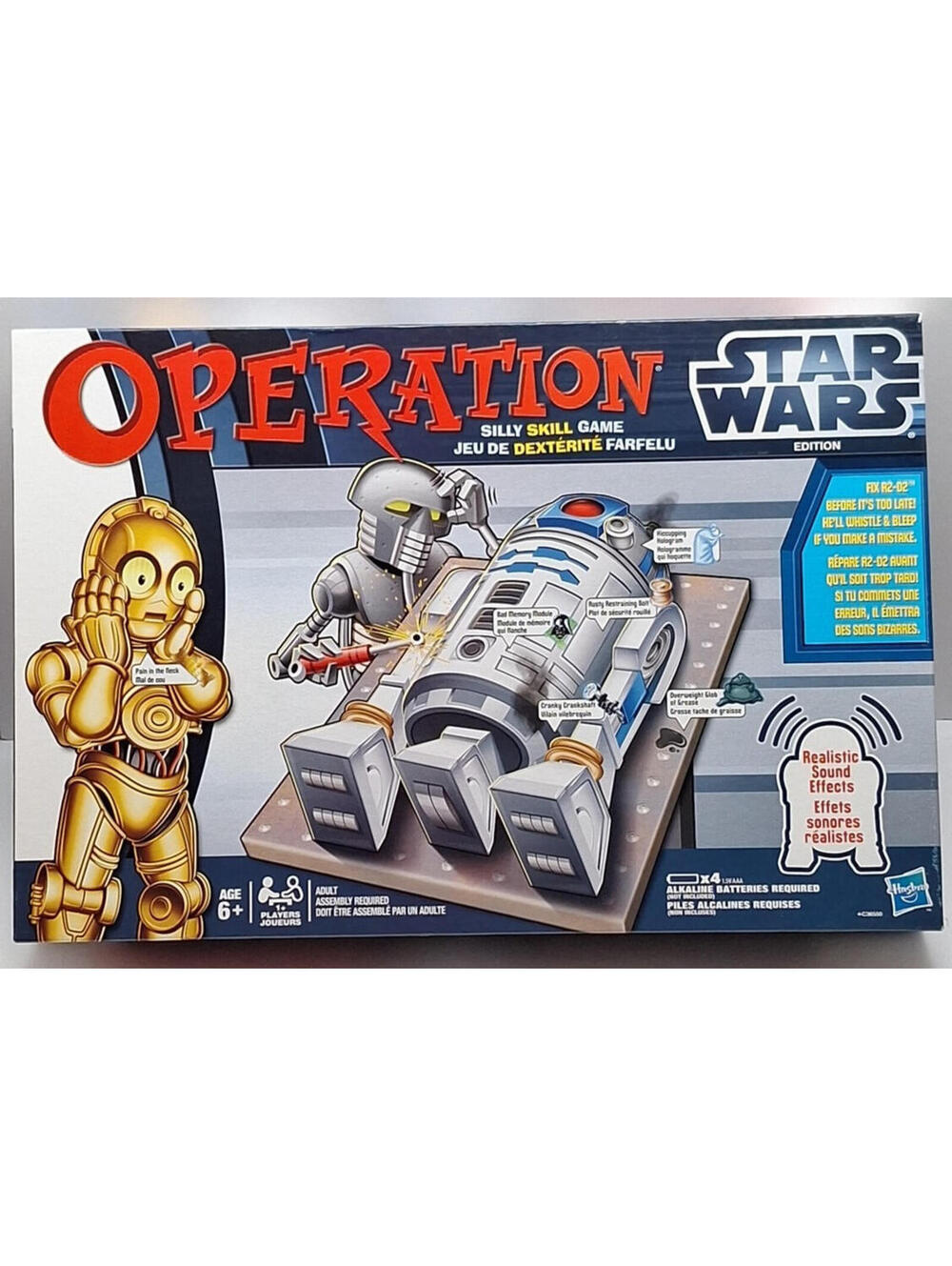 NEW Star Wars Edition Operation 2012 Hasbro R2D2 & C3P0 Board Game NEW OPEN BOX
